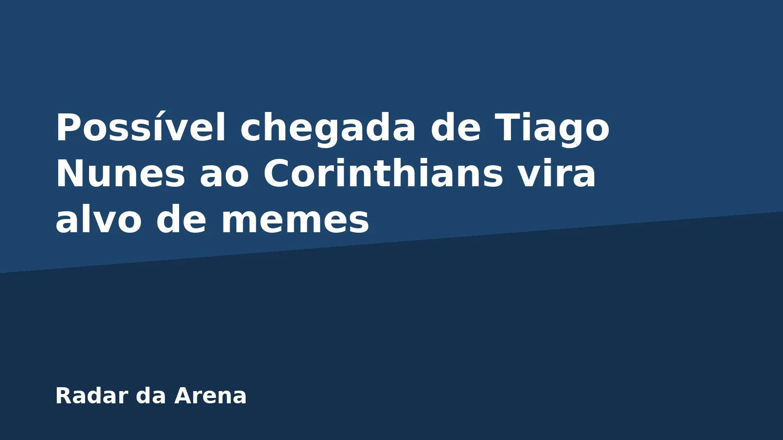 Possível chegada de Tiago Nunes ao Corinthians vira alvo de memes
