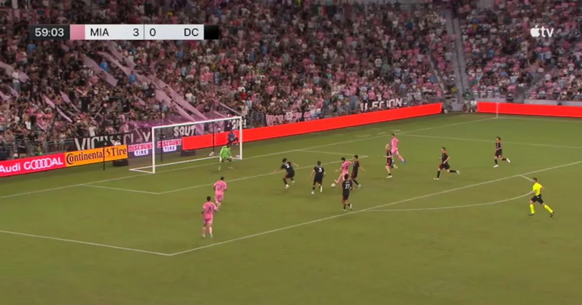 Inter Miami vence o D.C. United por 4 a 0 com gol de Messi