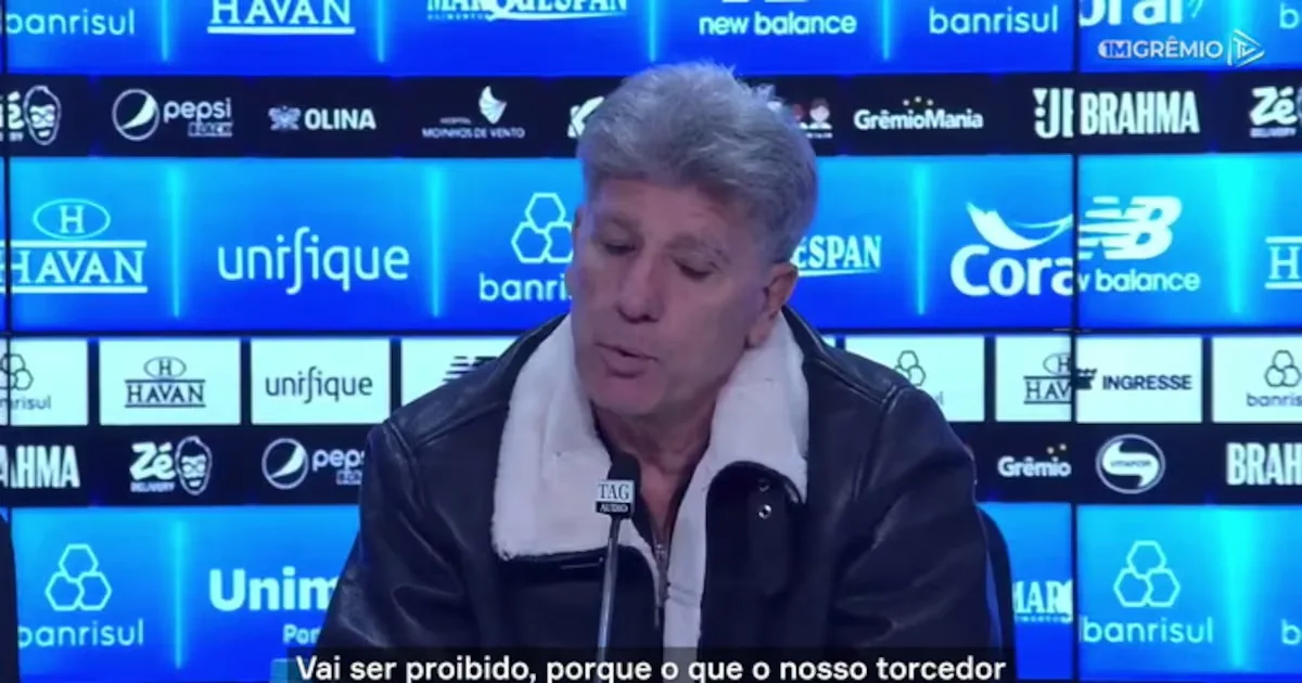 Renato Portaluppi define apoio da torcida como parte do plano do Grêmio