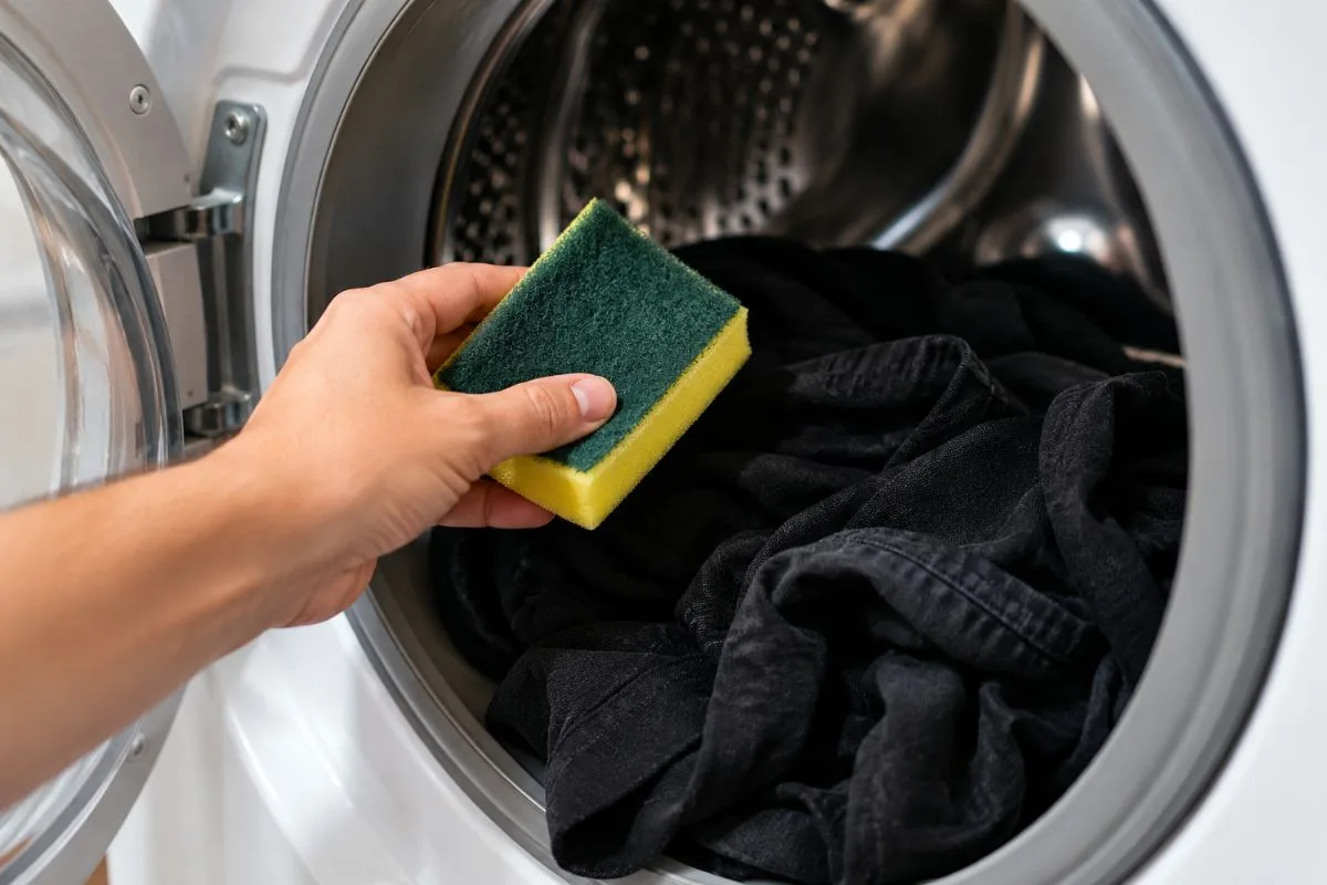 Esponja limpa pode ajudar a reduzir pelos em roupas escuras na lavagem