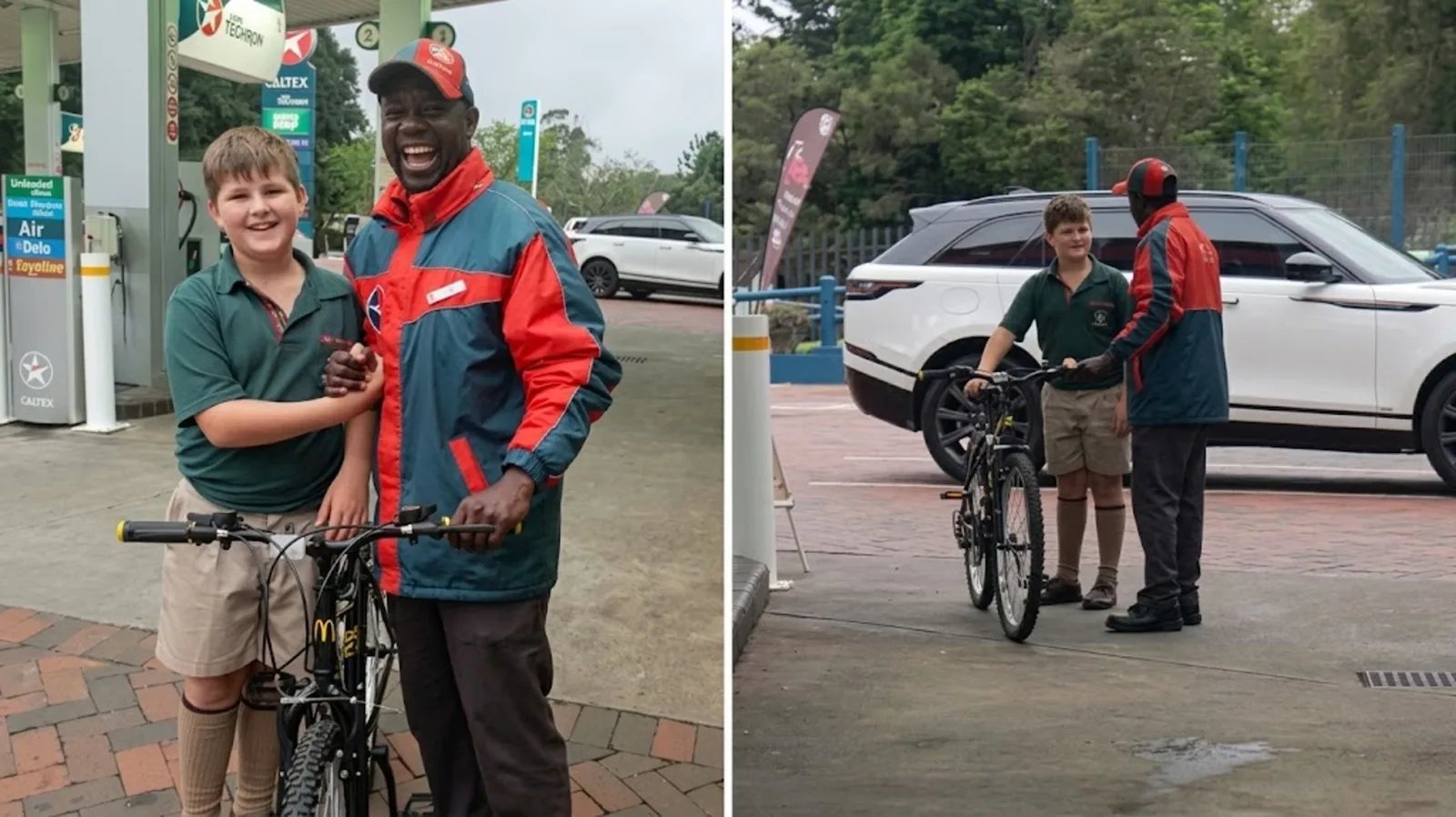 Menino usa economias para presentear frentista com bicicleta na África do Sul