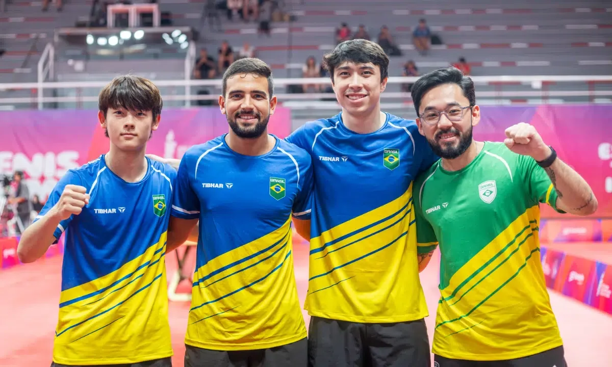 Brasil fecha tênis de mesa em Santa Fé com ouro e prata por equipes