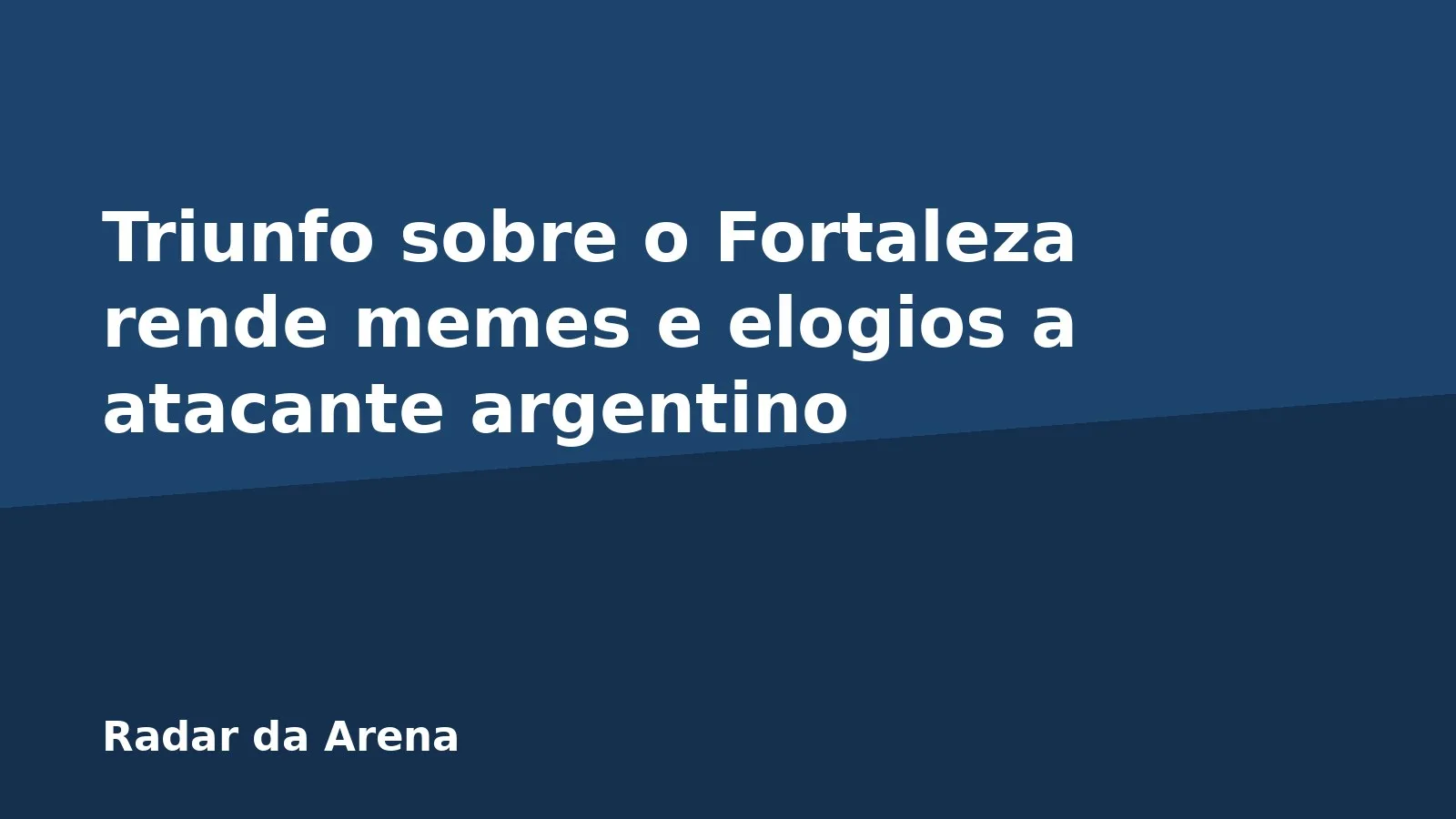 Triunfo sobre o Fortaleza rende memes e elogios a atacante argentino