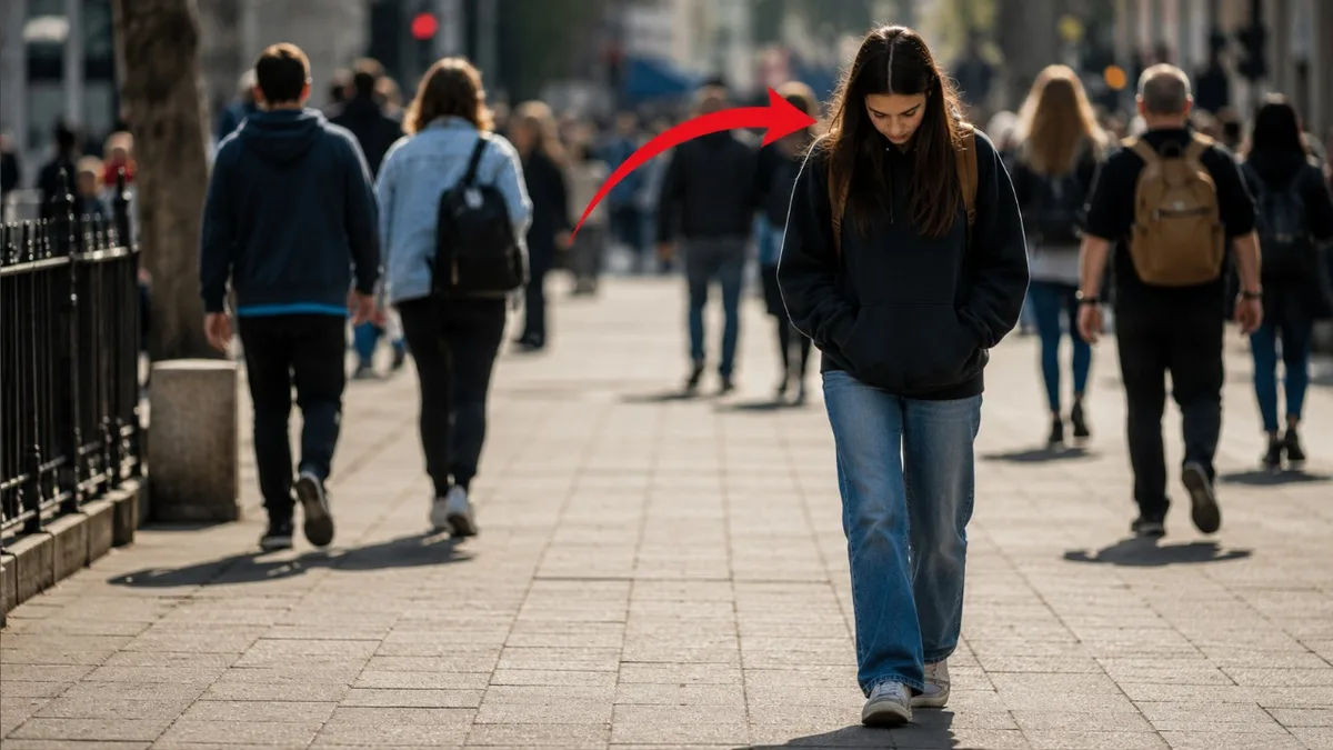 Olhar para baixo ao caminhar pode estar ligado à introspecção