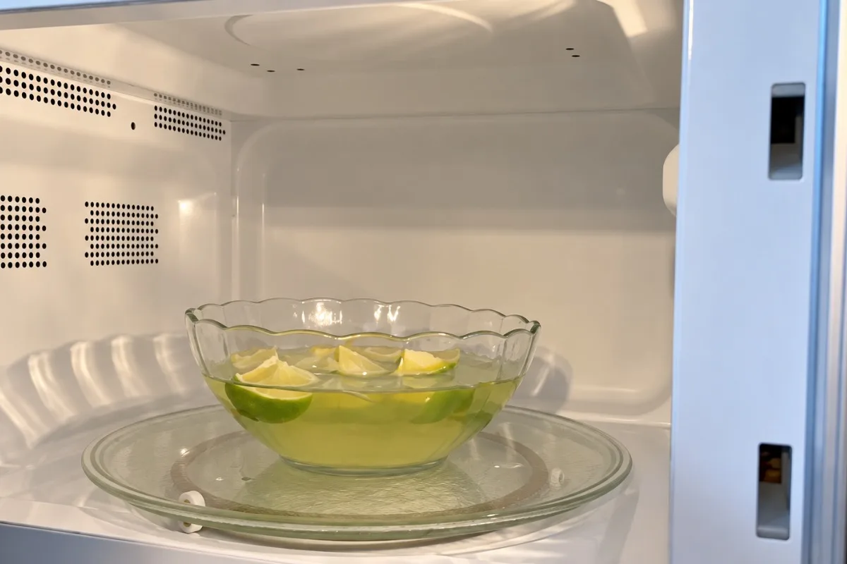 Vapor de limão ajuda a preparar o micro-ondas para a limpeza