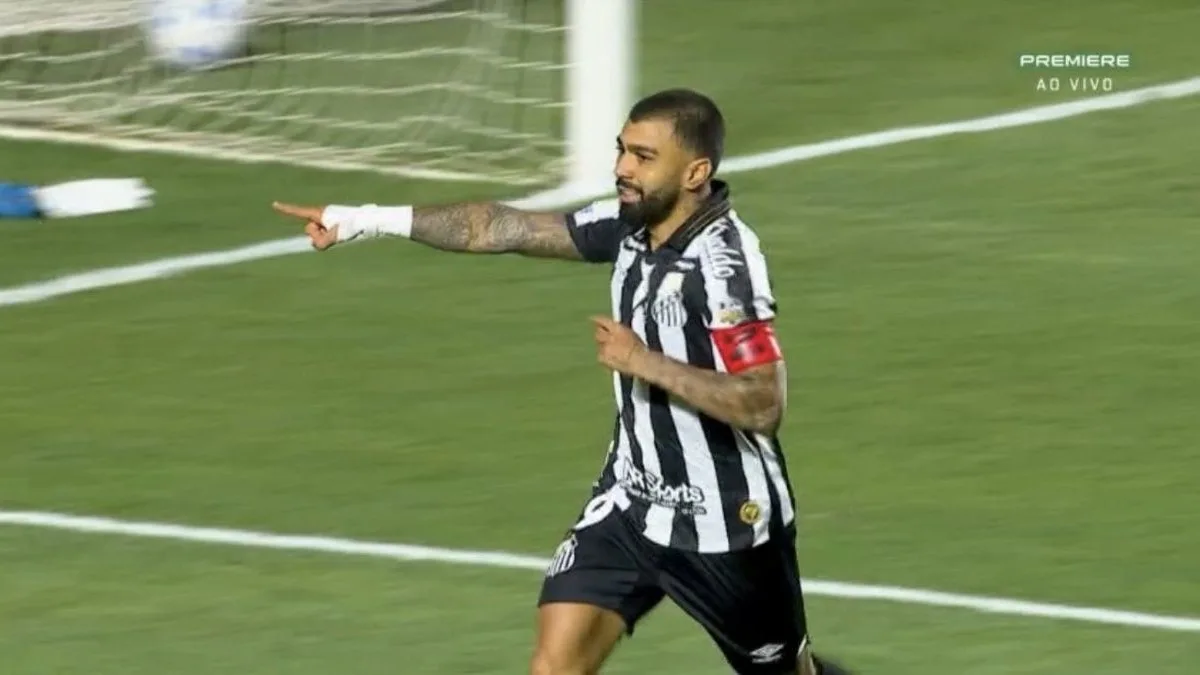 Gabigol decide clássico e coloca Santos no G-7 do Brasileirão
