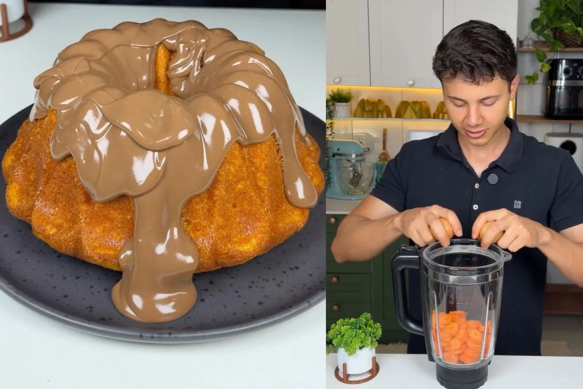Cenoura crua ou cozida muda a textura e o sabor do bolo