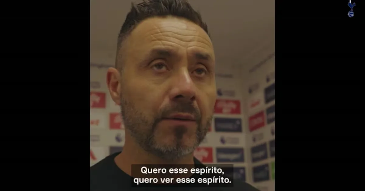 De Zerbi aprova postura do Spurs em empate com o Nottingham Forest