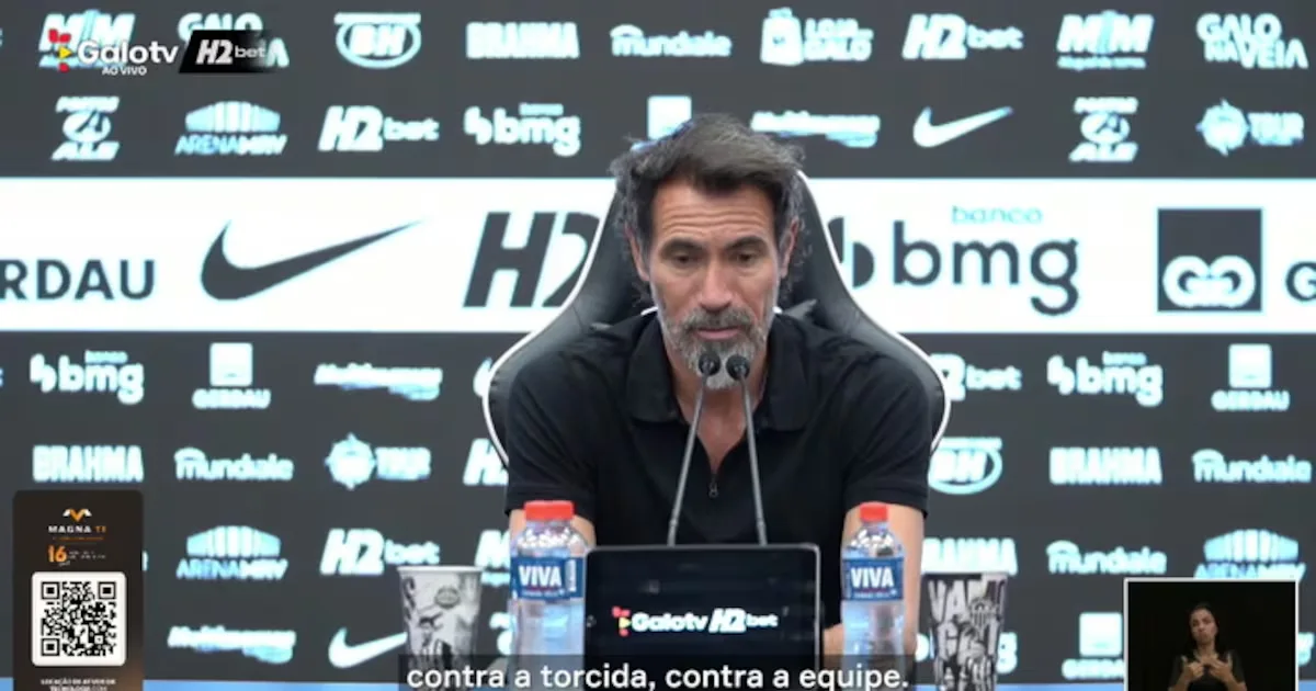 Treinador do Galo avalia provocações e prevê decisão sobre Cuello