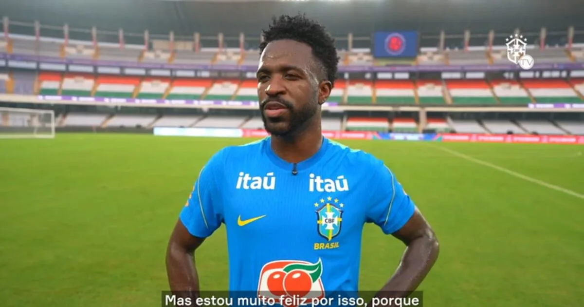 Vinícius Júnior ressalta significado de defender a Seleção Brasileira na Índia
