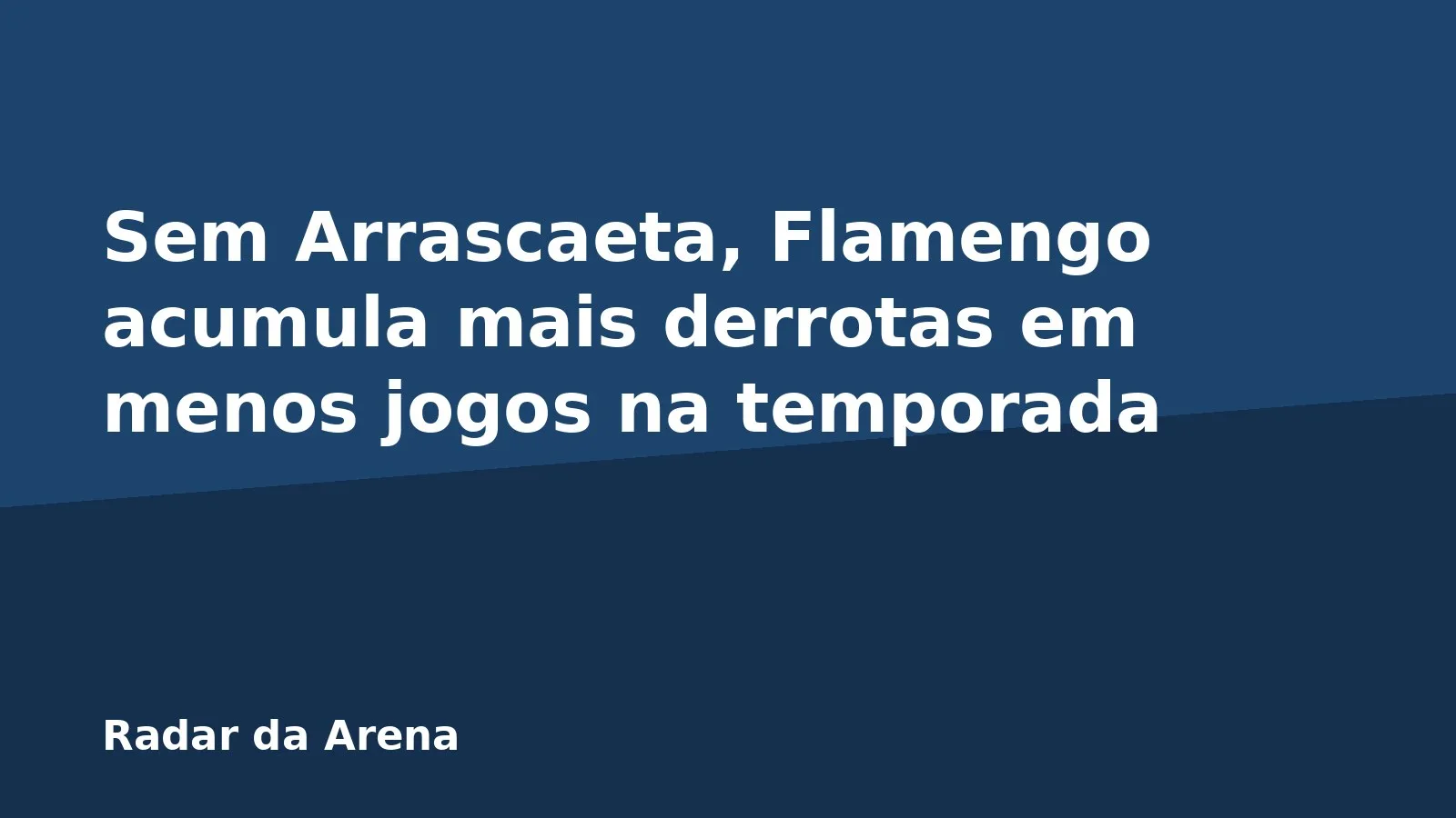Sem Arrascaeta, Flamengo acumula mais derrotas em menos jogos na temporada