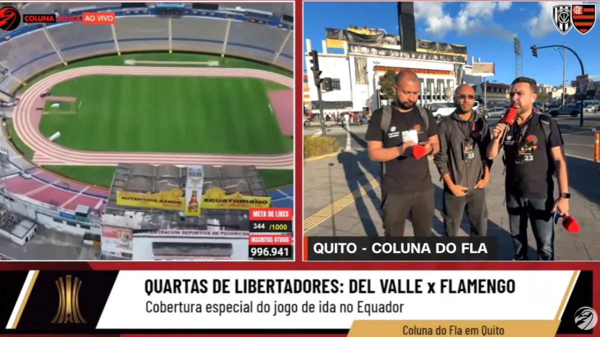 Coluna do Fla lidera audiência no YouTube durante vitória do Flamengo na Libertadores