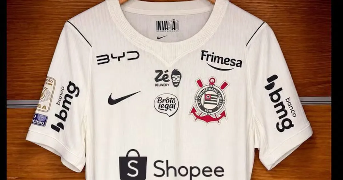 Shopee assume espaço máster do Corinthians até o fim do Brasileirão