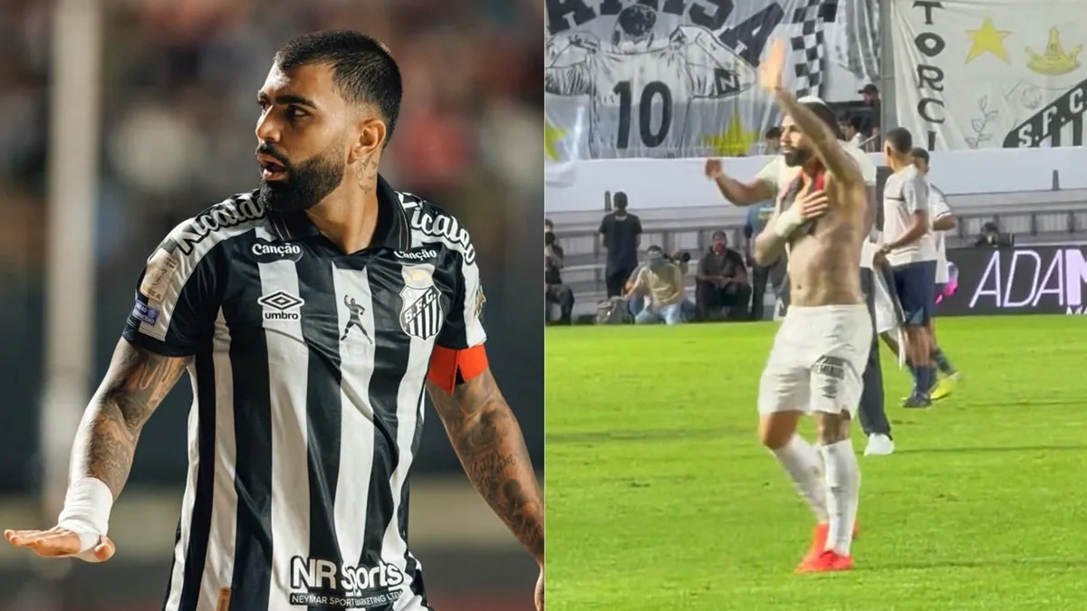 Gestos após empate marcam reencontro de Gabigol com o Flamengo na Vila