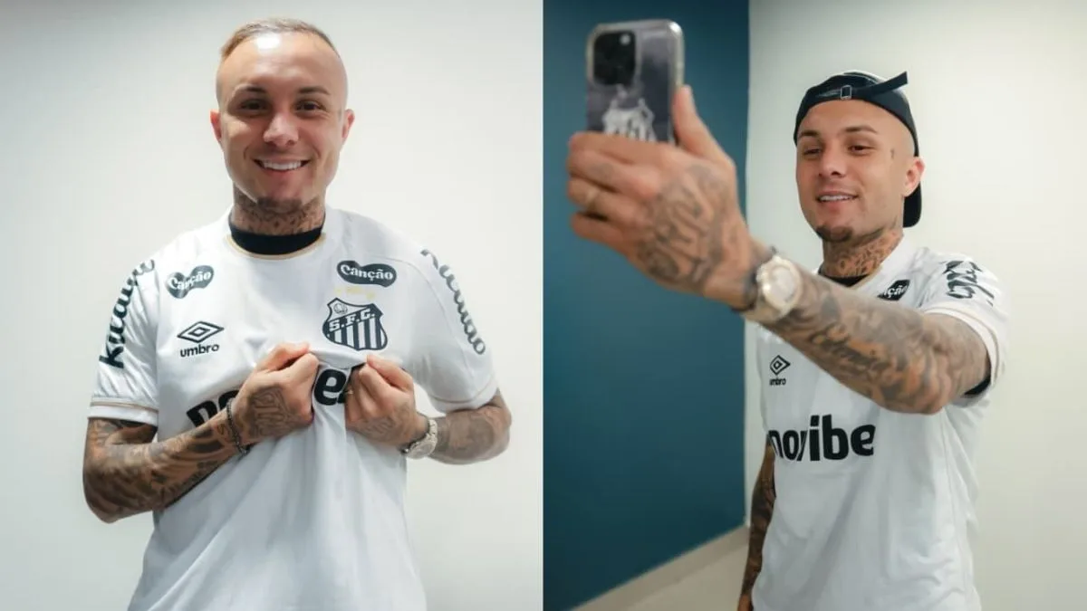 Everton Cebolinha é apresentado pelo Santos e escolhe a camisa 7