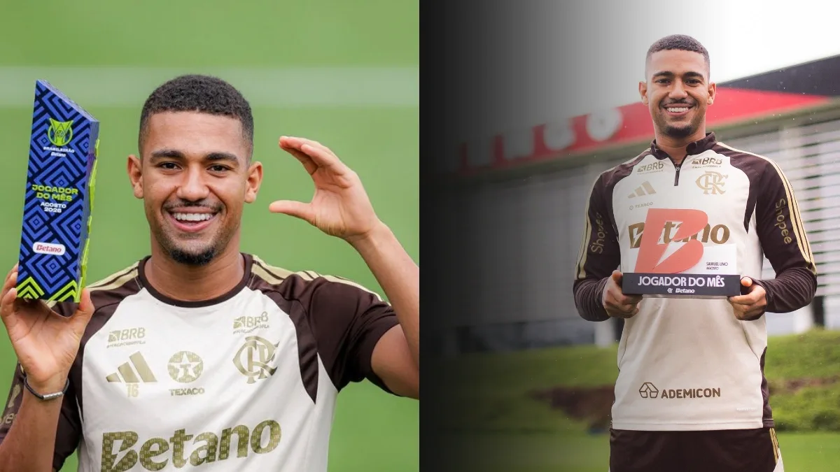 Samuel Lino soma dois prêmios individuais após destaque pelo Flamengo em agosto
