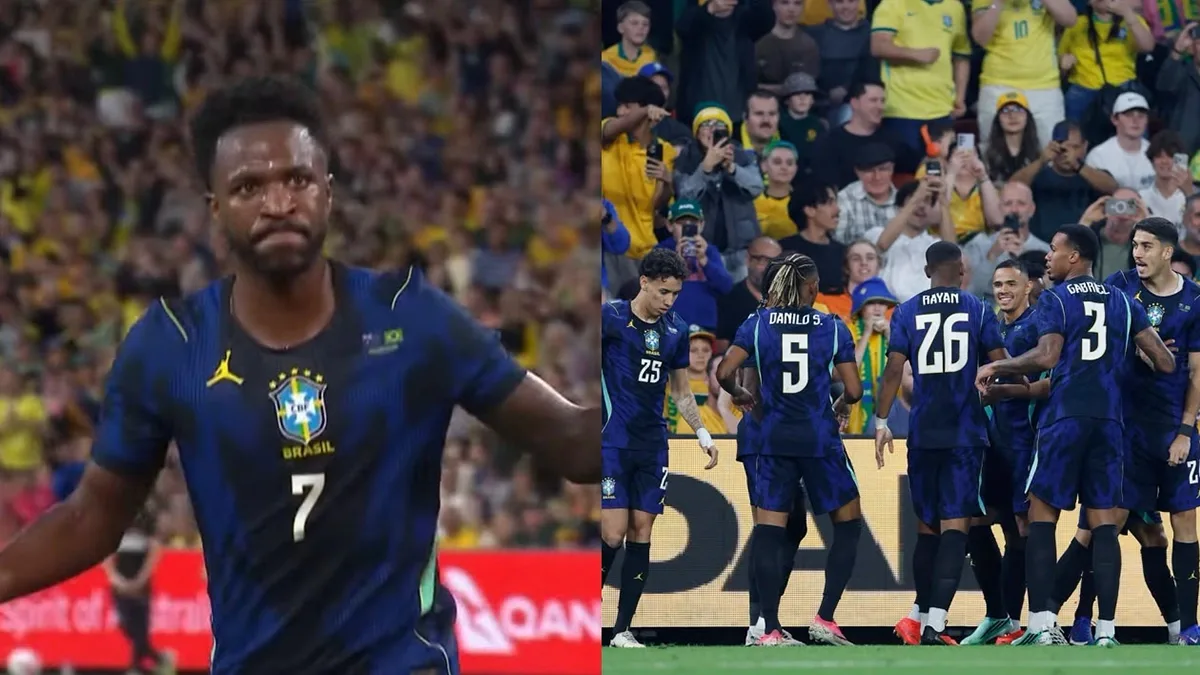 Vinicius Júnior decide, e Brasil vira sobre a Austrália em Brisbane