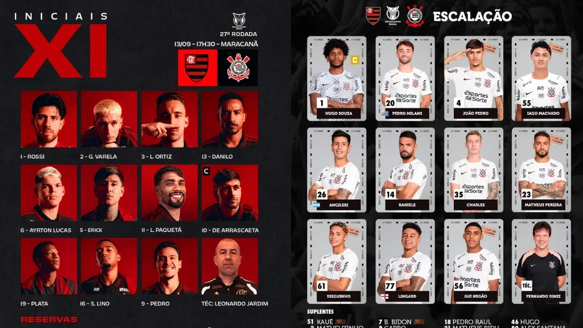 Flamengo pode retomar liderança contra Corinthians no Maracanã
