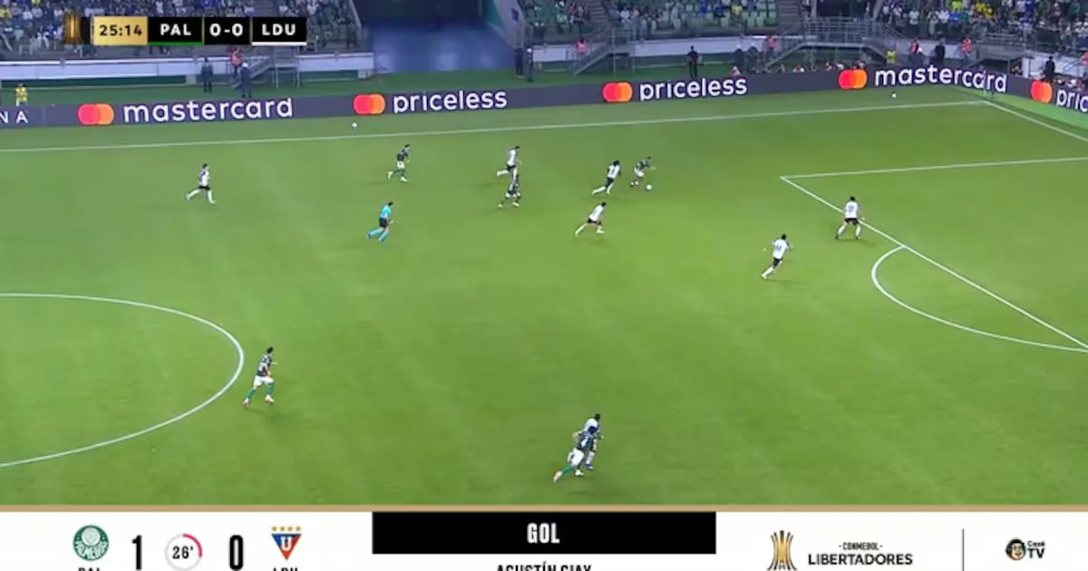 Palmeiras vence a LDU por 1 a 0 com gol de Giay em São Paulo