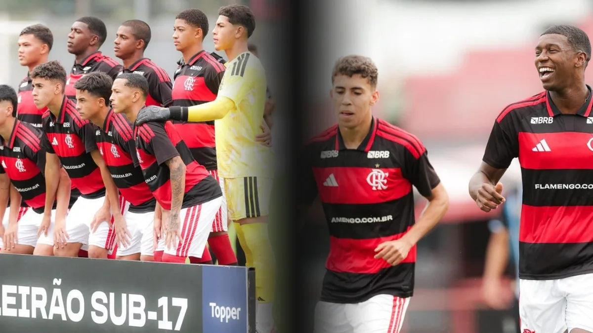 João Vitor Couto marca duas vezes, e Flamengo supera o Grêmio no Sub-17