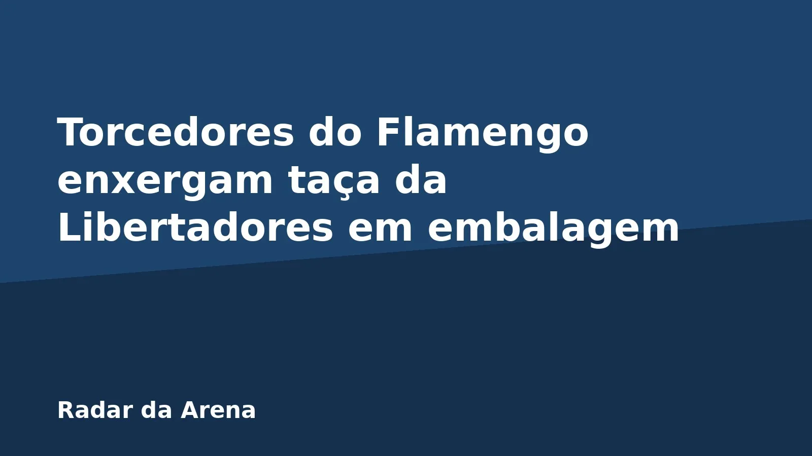 Torcedores do Flamengo enxergam taça da Libertadores em embalagem