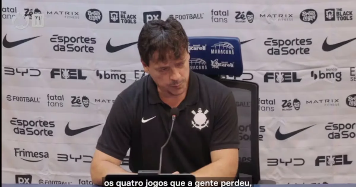 Diniz admite incômodo do Corinthians após cinco derrotas no Brasileirão
