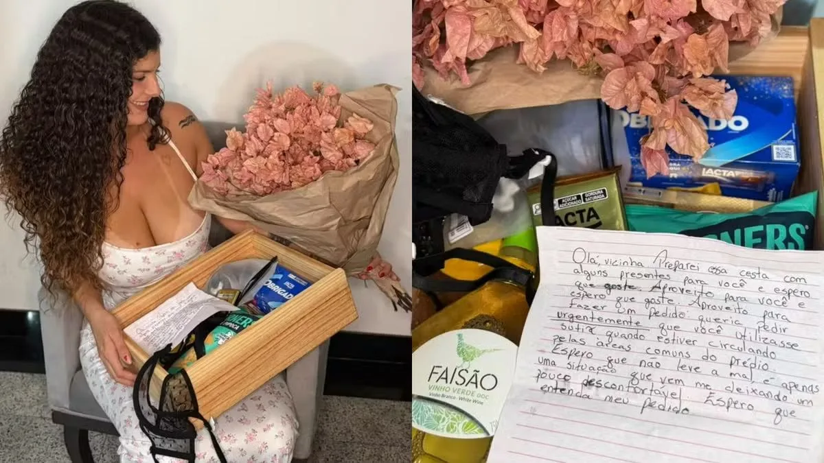 Bilhete acompanha sutiã e surpreende moradora de condomínio
