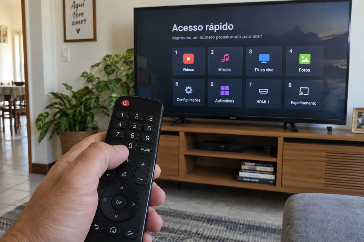 Atalho numérico da LG reúne apps, canais e entradas HDMI no controle