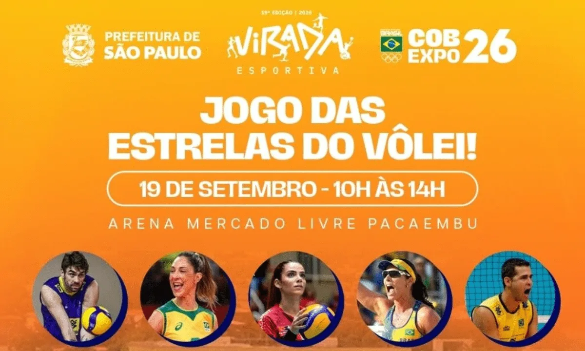 Jogo das Estrelas do Vôlei abre programação da COB Expo em São Paulo