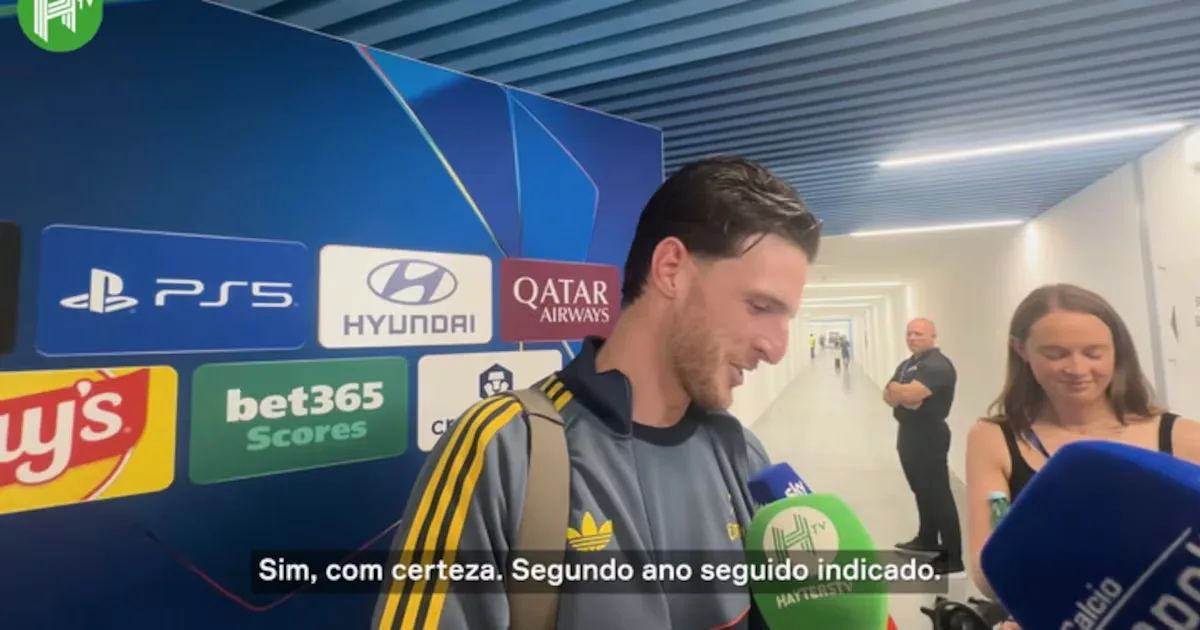 Declan Rice comenta indicação à Bola de Ouro e apoia Harry Kane