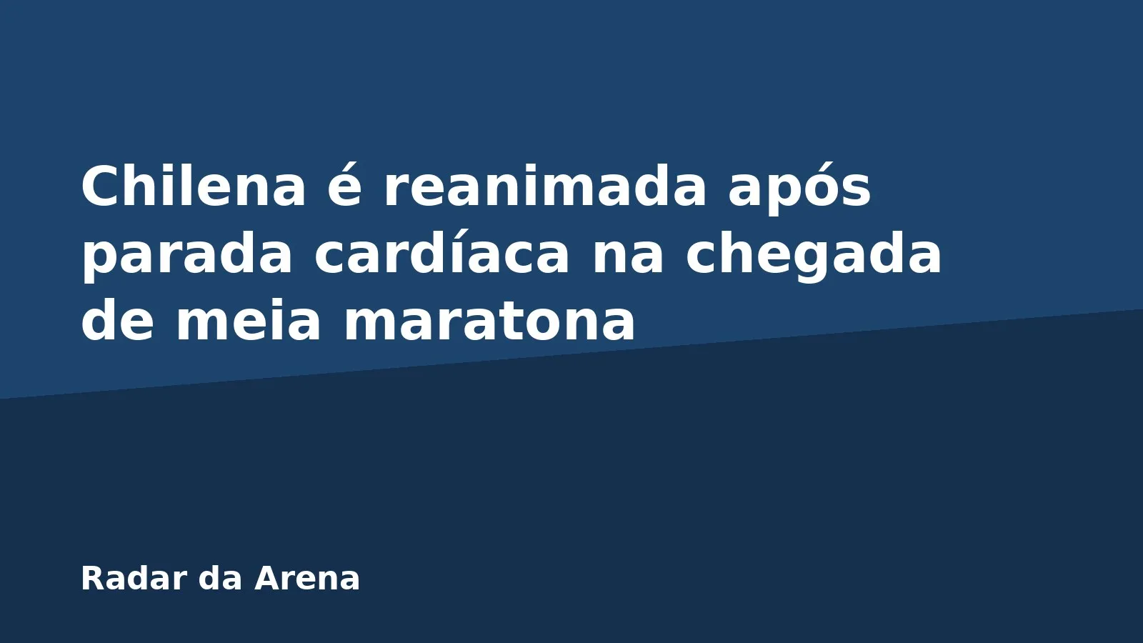 Chilena é reanimada após parada cardíaca na chegada de meia maratona
