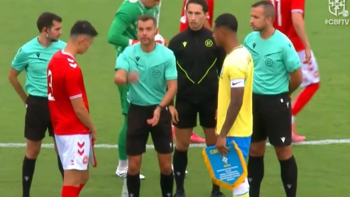 Brasil Sub-20 goleia a Dinamarca com João Victor como capitão