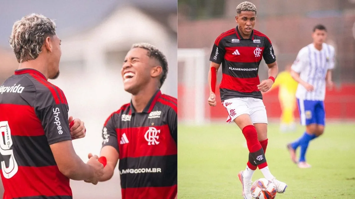 Josmar marca duas vezes, e Flamengo elimina o Forte no Sub-20