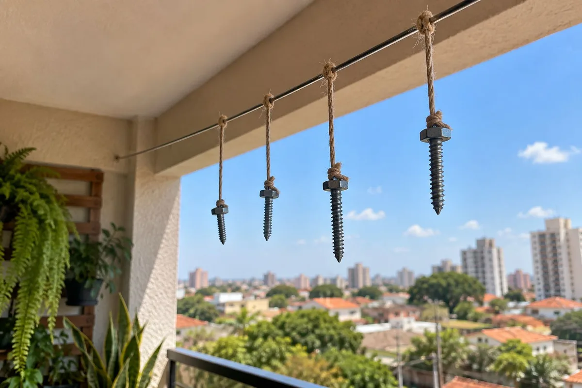 Objetos metálicos pendurados podem reduzir a presença de pombos