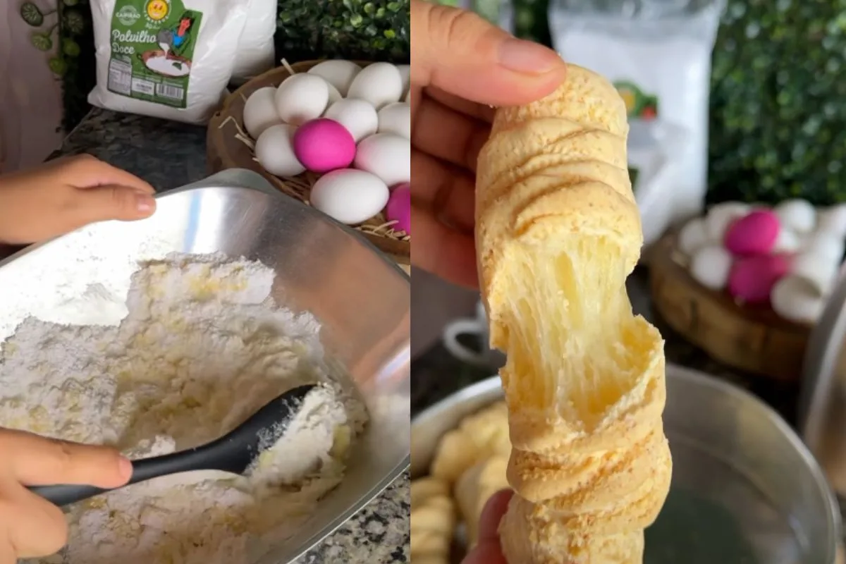 Biscoitão de queijo na air fryer leva poucos ingredientes e não precisa de óleo