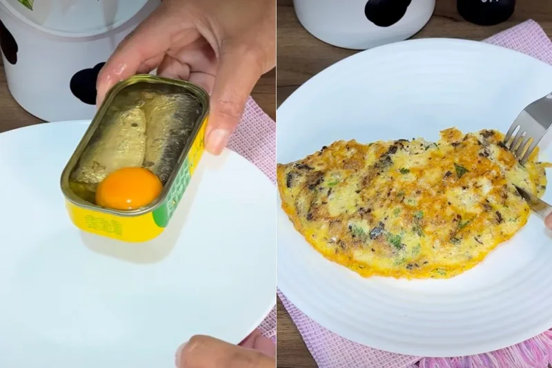 Receita de frigideira combina sardinha, ovos e batata em poucos minutos