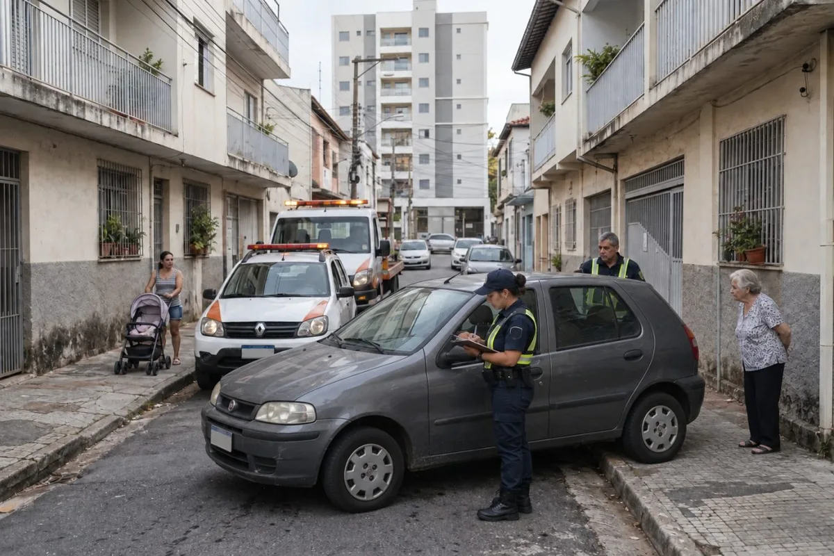 Estacionar parcialmente no passeio pode render multa e remoção do veículo