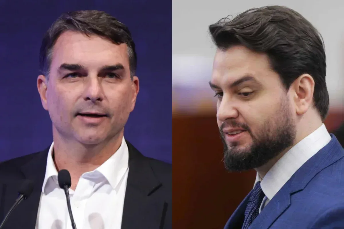 Flávio Bolsonaro visita Filipe Martins em presídio de Ponta Grossa