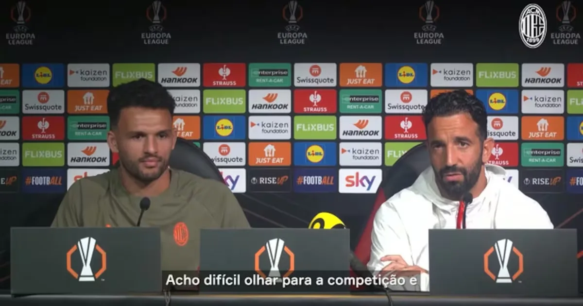 Rúben Amorim destaca rotação do Milan na busca pelo título da Liga Europa